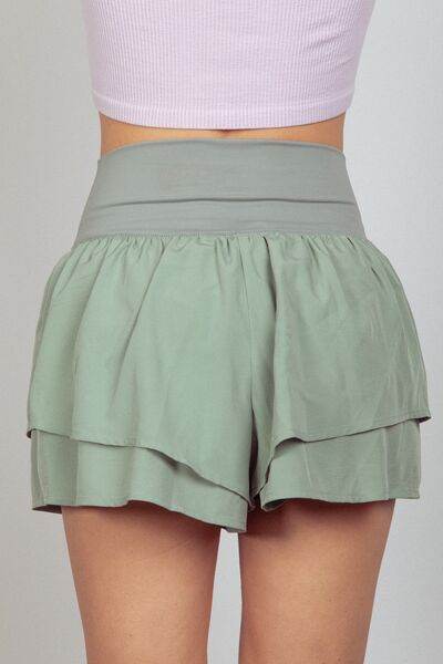 VERY J V-Shaped High Waist Layered Active Shorts - Shop Style & More | Fresh Looks, Everyday Deals & Free Shipping