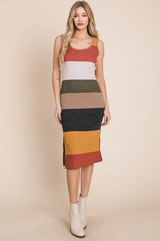 COLOR BLOCK CASUSAL DRESS - Shop Style & More | Fresh Looks, Everyday Deals & Free Shipping