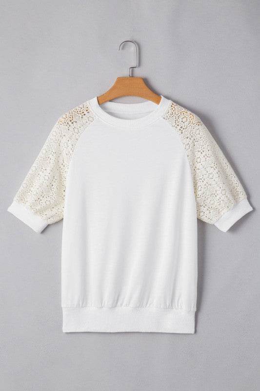 Paulina Lace Crochet Short Sleeve Top - Shop Style & More | Fresh Looks, Everyday Deals & Free Shipping