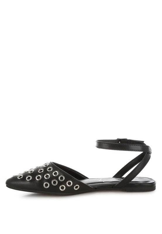 Chalcis Eyelet Detail Flat Sandals - Shop Style & More | Fresh Looks, Everyday Deals & Free Shipping