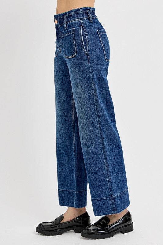 RISEN Elastic Band Wide Leg Jeans - Shop Style & More | Fresh Looks, Everyday Deals & Free Shipping