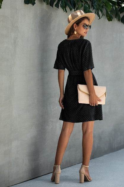 V Neck Ruffled Hem Wrap Dress - Shop Style & More | Fresh Looks, Everyday Deals & Free Shipping