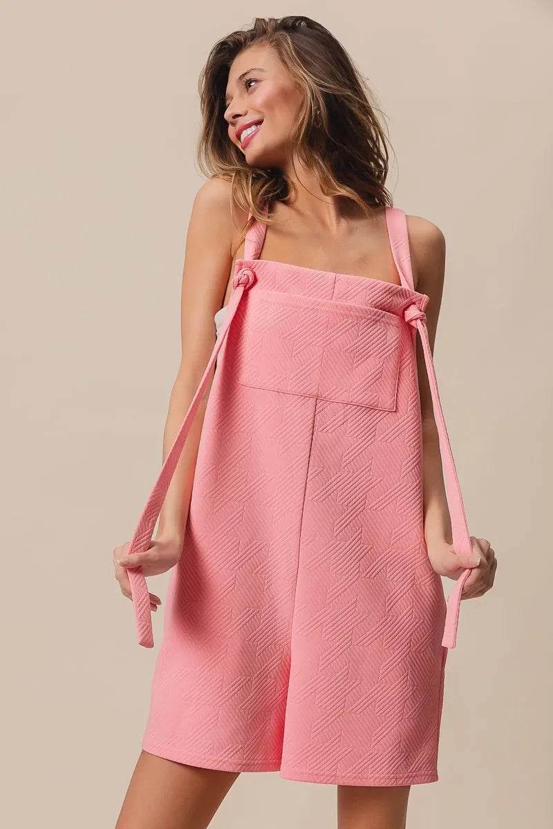 BiBi Texured Jacquard Romper with Side Pockets - Shop Style & More | Fresh Looks, Everyday Deals & Free Shipping