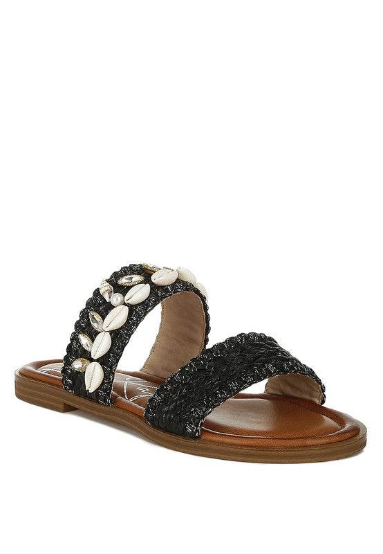 Shellfish Raffia Slip On Sandals - Shop Style & More | Fresh Looks, Everyday Deals & Free Shipping