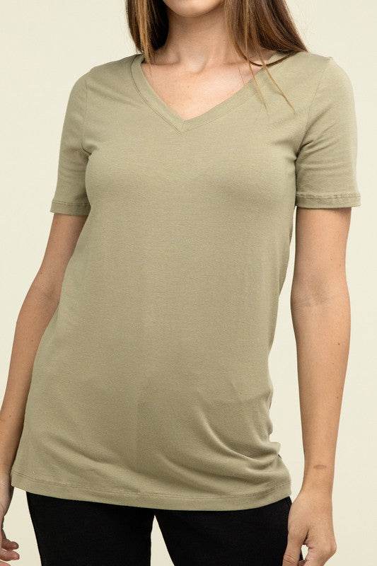 Cotton V-Neck Short Sleeve T-Shirts - Shop Style & More | Fresh Looks, Everyday Deals & Free Shipping