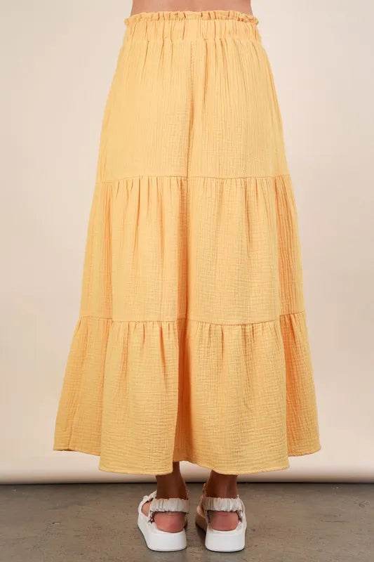 VERY J Elastic Waist Tiered Maxi Skirt - Shop Style & More | Fresh Looks, Everyday Deals & Free Shipping