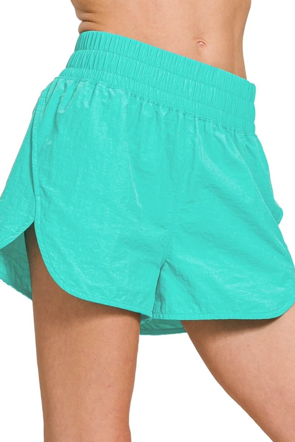 Zenana Windbreaker Smocked Waistband Running Shorts - Shop Style & More | Fresh Looks, Everyday Deals & Free Shipping