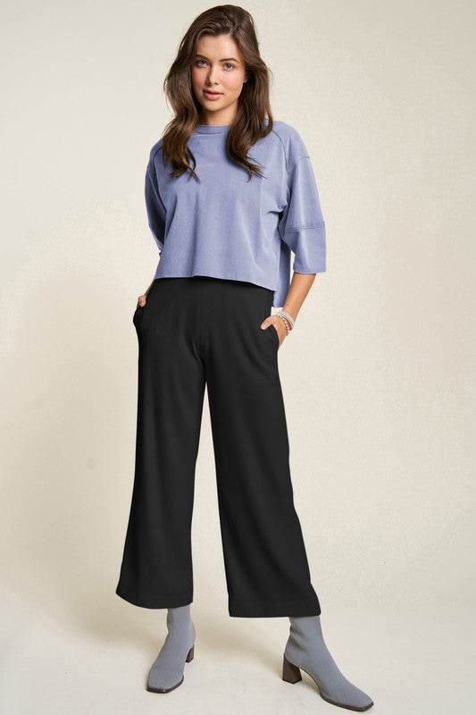 Davi & Dani Wide Leg Mid-Rise Pants - Shop Style & More | Fresh Looks, Everyday Deals & Free Shipping