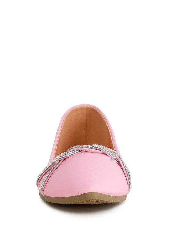 Playasu Rhinestone Faux Leather Ballerinas - Shop Style & More | Fresh Looks, Everyday Deals & Free Shipping