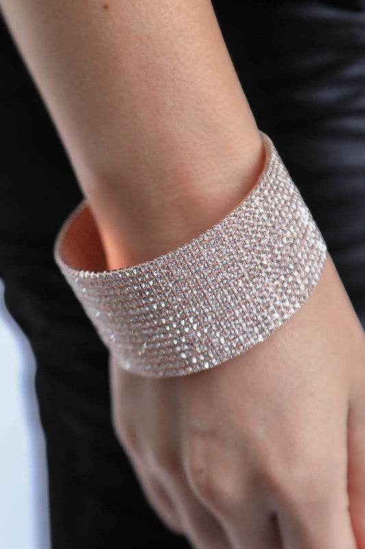 SPARKLY RHINESTONE CUFF BRACELET - Shop Style & More | Fresh Looks, Everyday Deals & Free Shipping