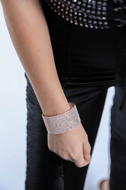 SPARKLY RHINESTONE CUFF BRACELET - Shop Style & More | Fresh Looks, Everyday Deals & Free Shipping