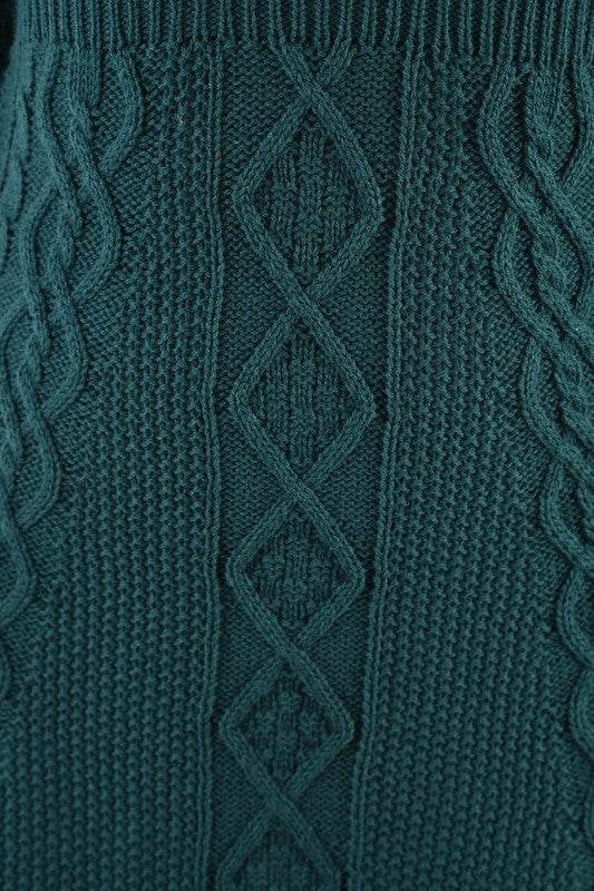 Cable Knit Round Neck 3/4 Slvs Mini Sweater Dress - Shop Style & More | Fresh Looks, Everyday Deals & Free Shipping