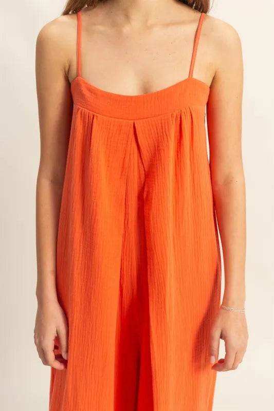 HYFVE Double Gauze Super Flowy Cami Jumpsuit - Shop Style & More | Fresh Looks, Everyday Deals & Free Shipping