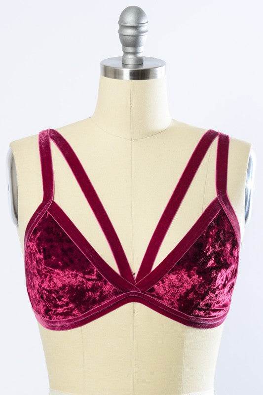 Crushed Velvet Bralette - Shop Style & More | Fresh Looks, Everyday Deals & Free Shipping