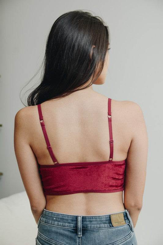 Velvet and Lace Half Cami - Shop Style & More | Fresh Looks, Everyday Deals & Free Shipping