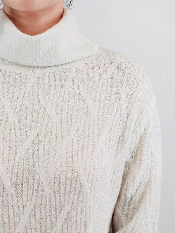 Loose Fit Turtleneck Long Sleeve Sweater Dress - Shop Style & More | Fresh Looks, Everyday Deals & Free Shipping