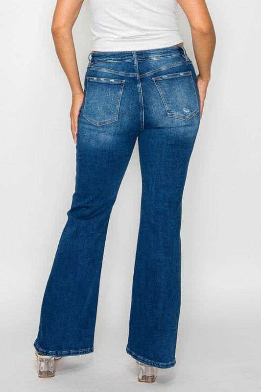 bytos Full Size High Rise Bootcut Jeans with Pockets - Shop Style & More | Fresh Looks, Everyday Deals & Free Shipping