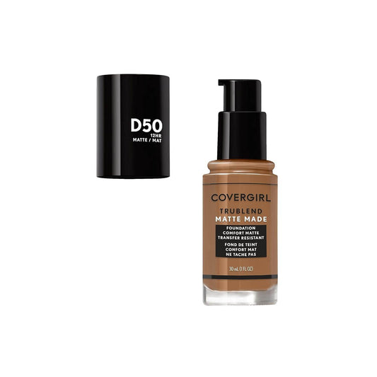 COVERGIRL TruBlend Matte Made Liquid Foundation, Deep Golden D50, 1.01 Fl Oz (Pack of 1) - Shop Style & More | Fresh Looks, Everyday Deals & Free Shipping