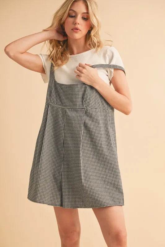Aemi+Co Plaid Square Neck Romper - Shop Style & More | Fresh Looks, Everyday Deals & Free Shipping