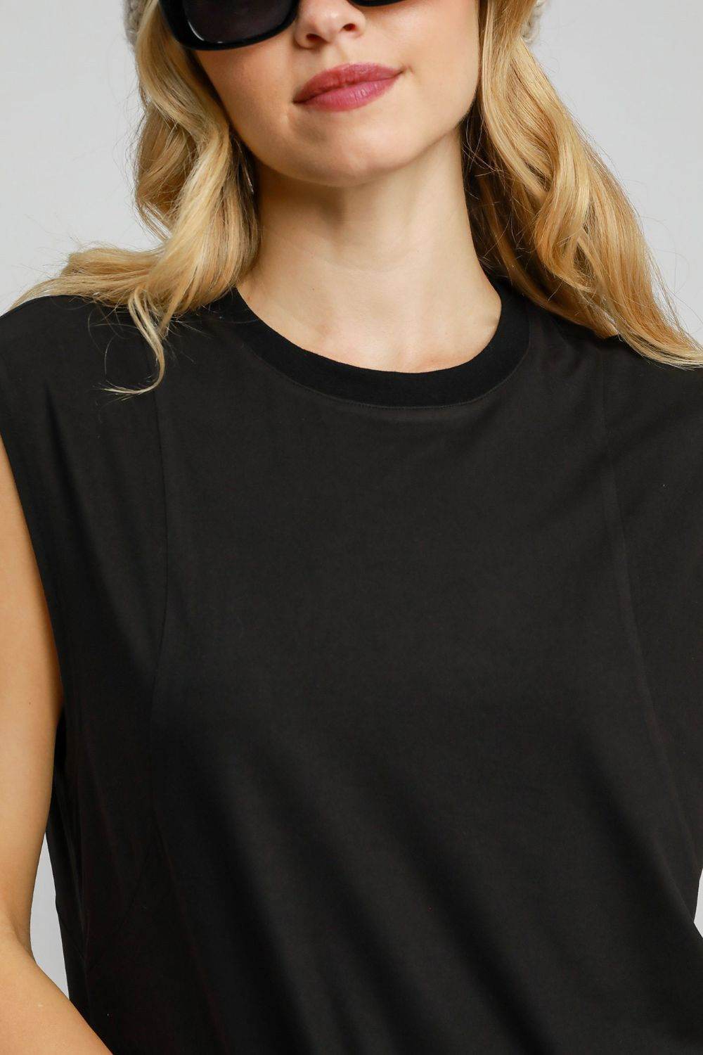 Umgee Round Neck Sleeveless High-Low Curved Hemline Mini Dress - Shop Style & More | Fresh Looks, Everyday Deals & Free Shipping