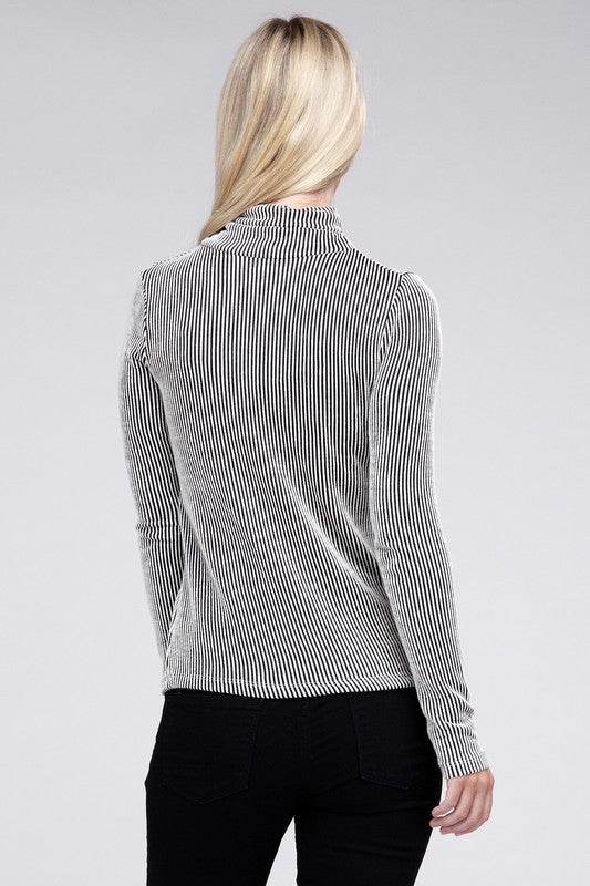 Ribbed Turtle Neck Long Sleeve Top - Shop Style & More | Fresh Looks, Everyday Deals & Free Shipping