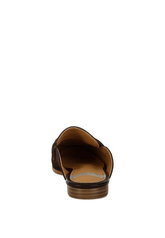 Belorose Rhinestone Strap Suede Mules - Shop Style & More | Fresh Looks, Everyday Deals & Free Shipping