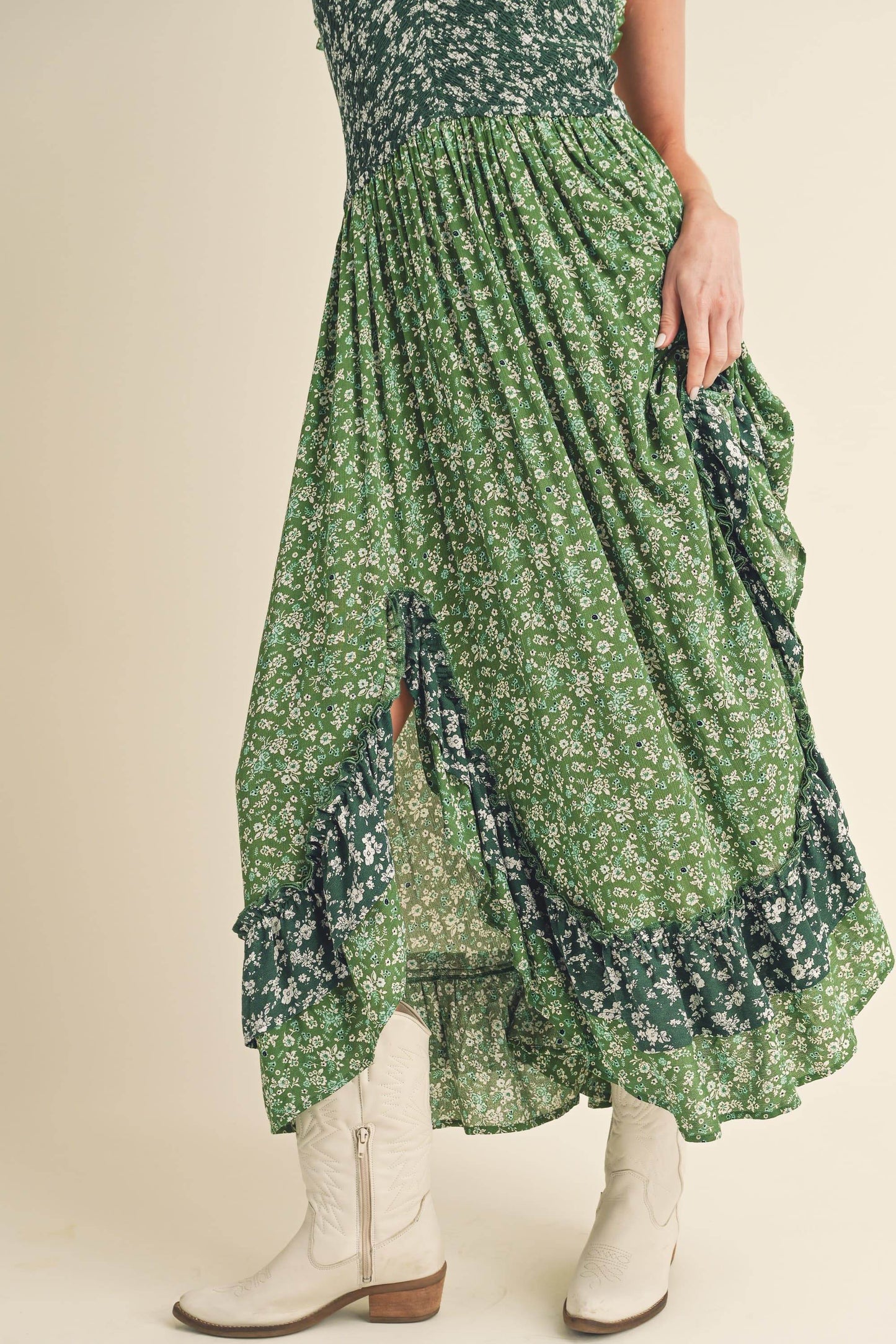 Aemi + Co Ditsy Floral Ruffled Hem Maxi Cami Dress - Shop Style & More | Fresh Looks, Everyday Deals & Free Shipping