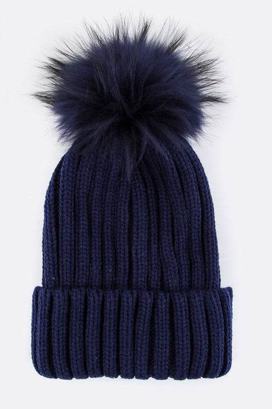 Raccoon Fur PomPom Beanie - Shop Style & More | Fresh Looks, Everyday Deals & Free Shipping