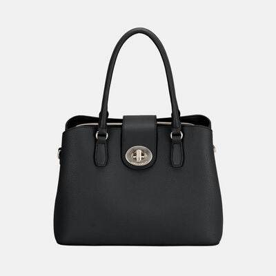 David Jones PU Leather Twist-Lock Tote Bag - Shop Style & More | Fresh Looks, Everyday Deals & Free Shipping