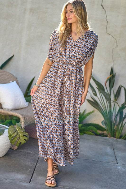 Printed V-Neck Sleeveless Jumpsuit - Shop Style & More | Fresh Looks, Everyday Deals & Free Shipping