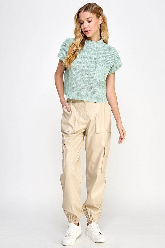 RELAXED VEGAN LEATHER CARGO PANTS - Shop Style & More | Fresh Looks, Everyday Deals & Free Shipping
