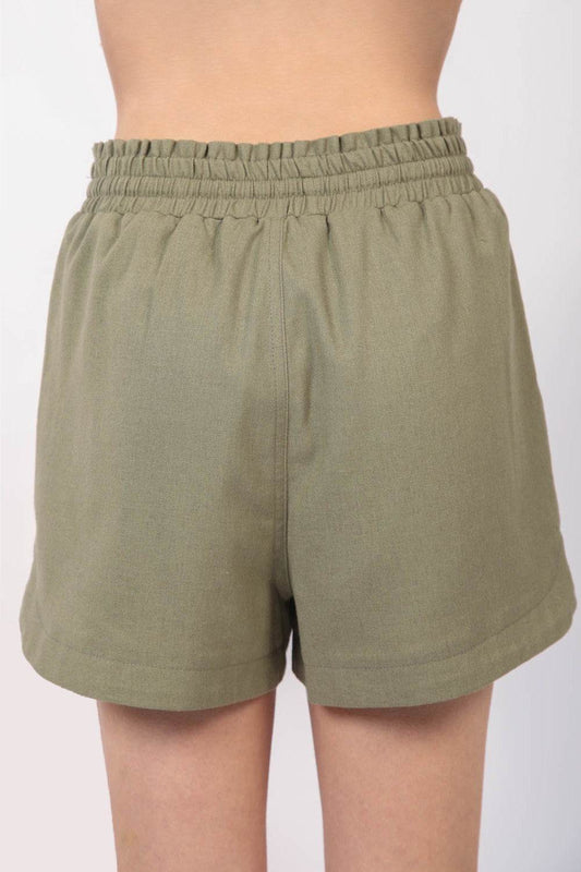 VERY J Drawstring Elastic Waist Linen Shorts - Shop Style & More | Fresh Looks, Everyday Deals & Free Shipping