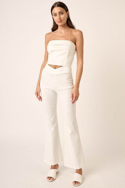 Mittoshop Surplice V Waist Flare Pants - Shop Style & More | Fresh Looks, Everyday Deals & Free Shipping