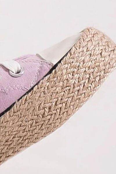 Beast Fashion Lace Up Woven Espadrille Sole Sneakers - Shop Style & More | Fresh Looks, Everyday Deals & Free Shipping