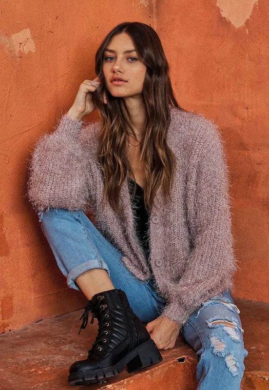 ADORA Fuzzy Sweater Cardigan - Shop Style & More | Fresh Looks, Everyday Deals & Free Shipping