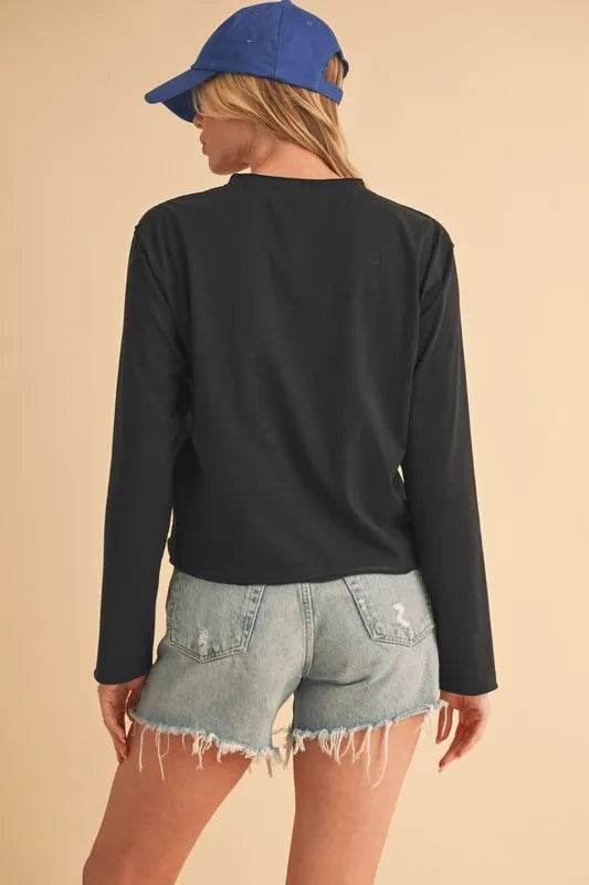 Aemi+Co Round Neck Long Sleeve T-Shirt - Shop Style & More | Fresh Looks, Everyday Deals & Free Shipping