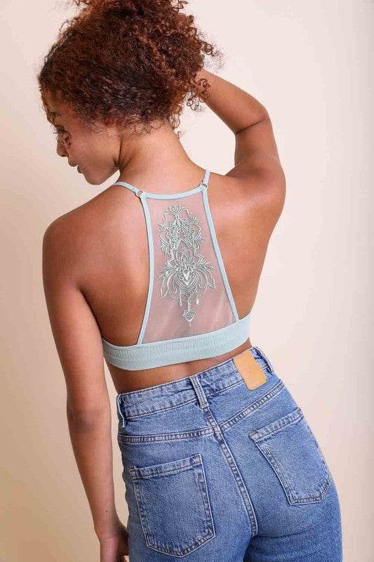 Tattoo Mesh Racerback Bralette - Shop Style & More | Fresh Looks, Everyday Deals & Free Shipping