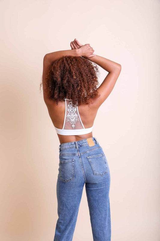 Tattoo Mesh Racerback Bralette - Shop Style & More | Fresh Looks, Everyday Deals & Free Shipping