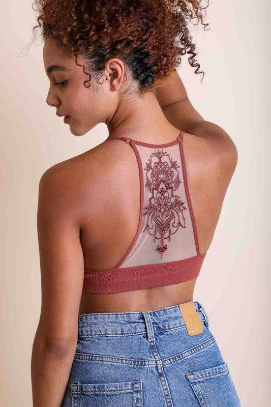 Tattoo Mesh Racerback Bralette - Shop Style & More | Fresh Looks, Everyday Deals & Free Shipping