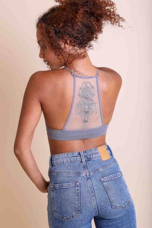 Tattoo Mesh Racerback Bralette - Shop Style & More | Fresh Looks, Everyday Deals & Free Shipping