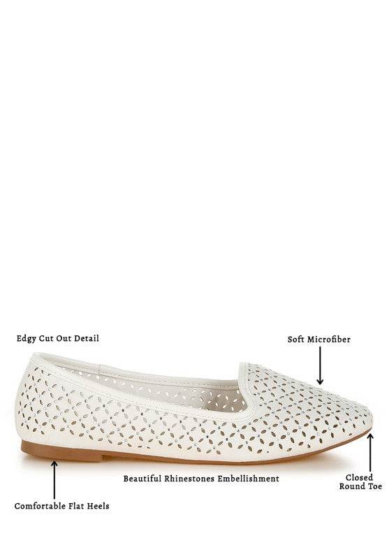 Kyrie Cut Out Detail Ballerinas - Shop Style & More | Fresh Looks, Everyday Deals & Free Shipping