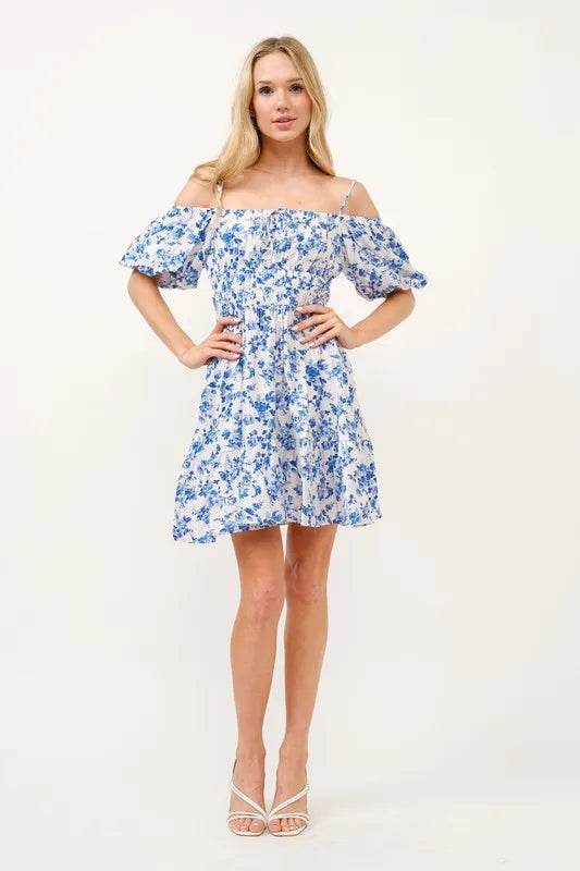 And The Why Off Shoulder Bubble Sleeve Dress - Shop Style & More | Fresh Looks, Everyday Deals & Free Shipping