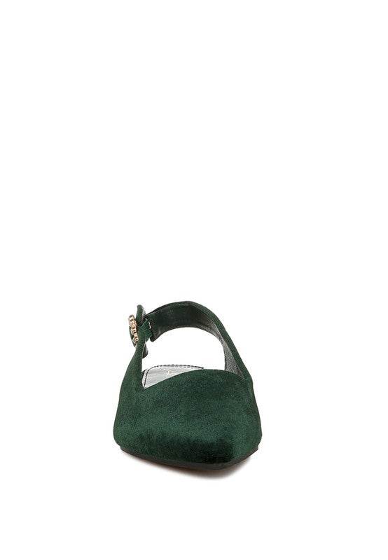 Dolan Velvet Slingback Flat Sandals - Shop Style & More | Fresh Looks, Everyday Deals & Free Shipping