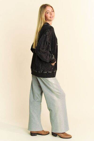 Davi & Dani Stud Star Patch Acid Washed Sweatshirt - Shop Style & More | Fresh Looks, Everyday Deals & Free Shipping