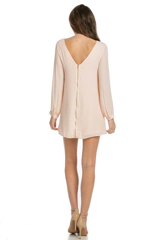 long sleeve shift dress coral - Shop Style & More | Fresh Looks, Everyday Deals & Free Shipping