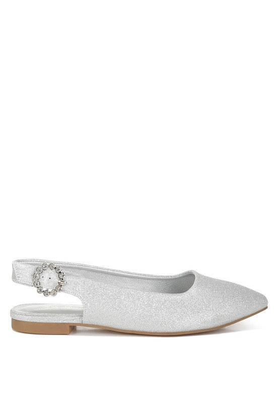 Giora Glitter Slingback Flat Sandals - Shop Style & More | Fresh Looks, Everyday Deals & Free Shipping