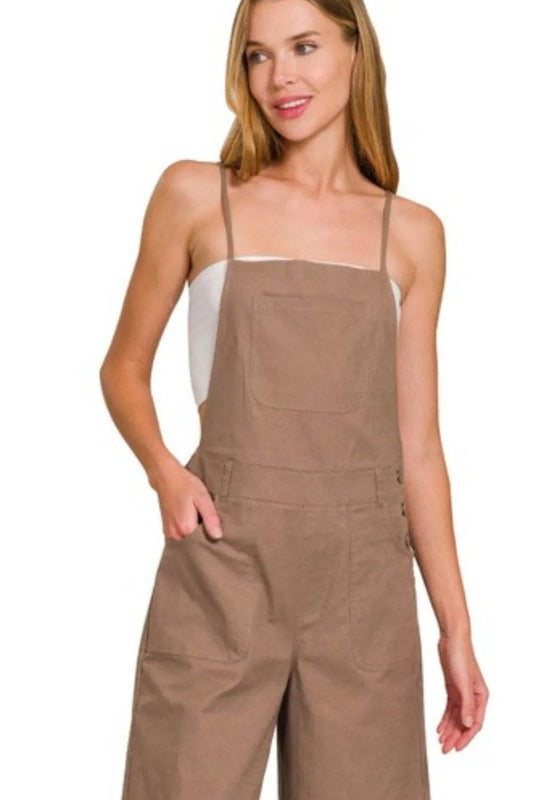 Zenana Woven Spaghetti Strap Overalls - Shop Style & More | Fresh Looks, Everyday Deals & Free Shipping