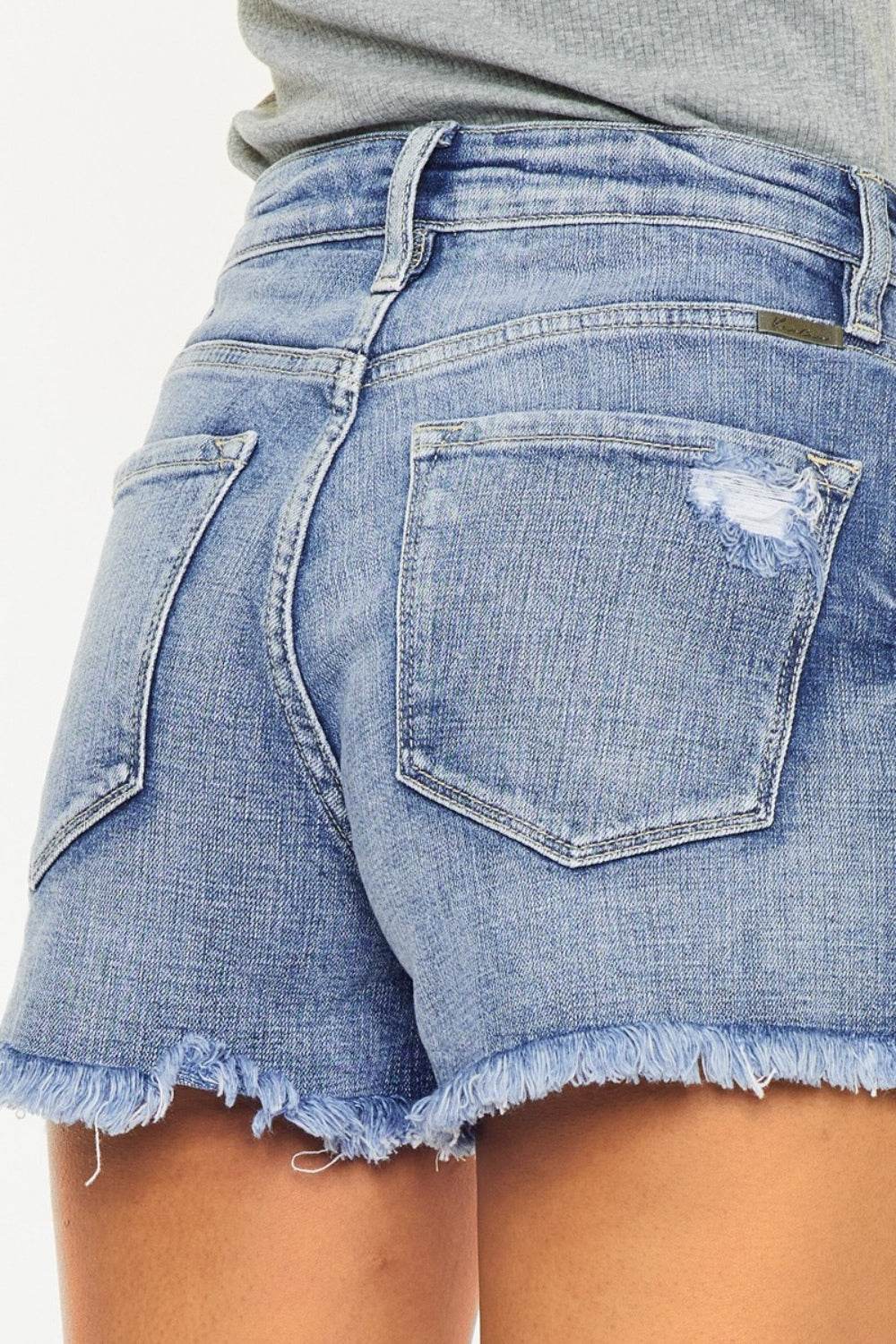 Kancan Distressed Raw Hem Denim Shorts - Shop Style & More | Fresh Looks, Everyday Deals & Free Shipping
