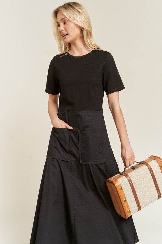 KNIT MIX DRESS - Shop Style & More | Fresh Looks, Everyday Deals & Free Shipping