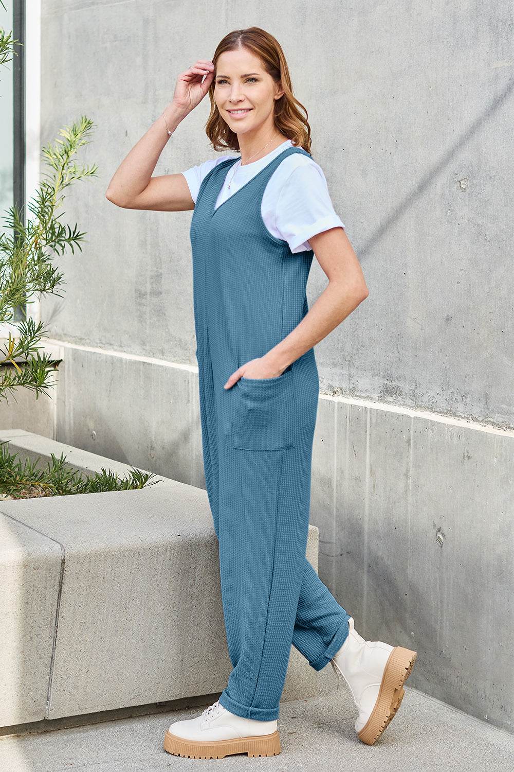 Double Take Full Size Sleeveless Straight Jumpsuit - Shop Style & More | Fresh Looks, Everyday Deals & Free Shipping